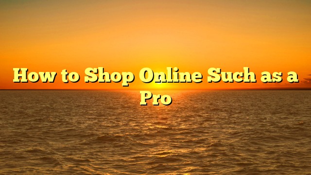 How to Shop Online Such as a Pro