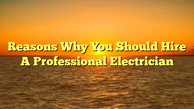Reasons Why You Should Hire A Professional Electrician